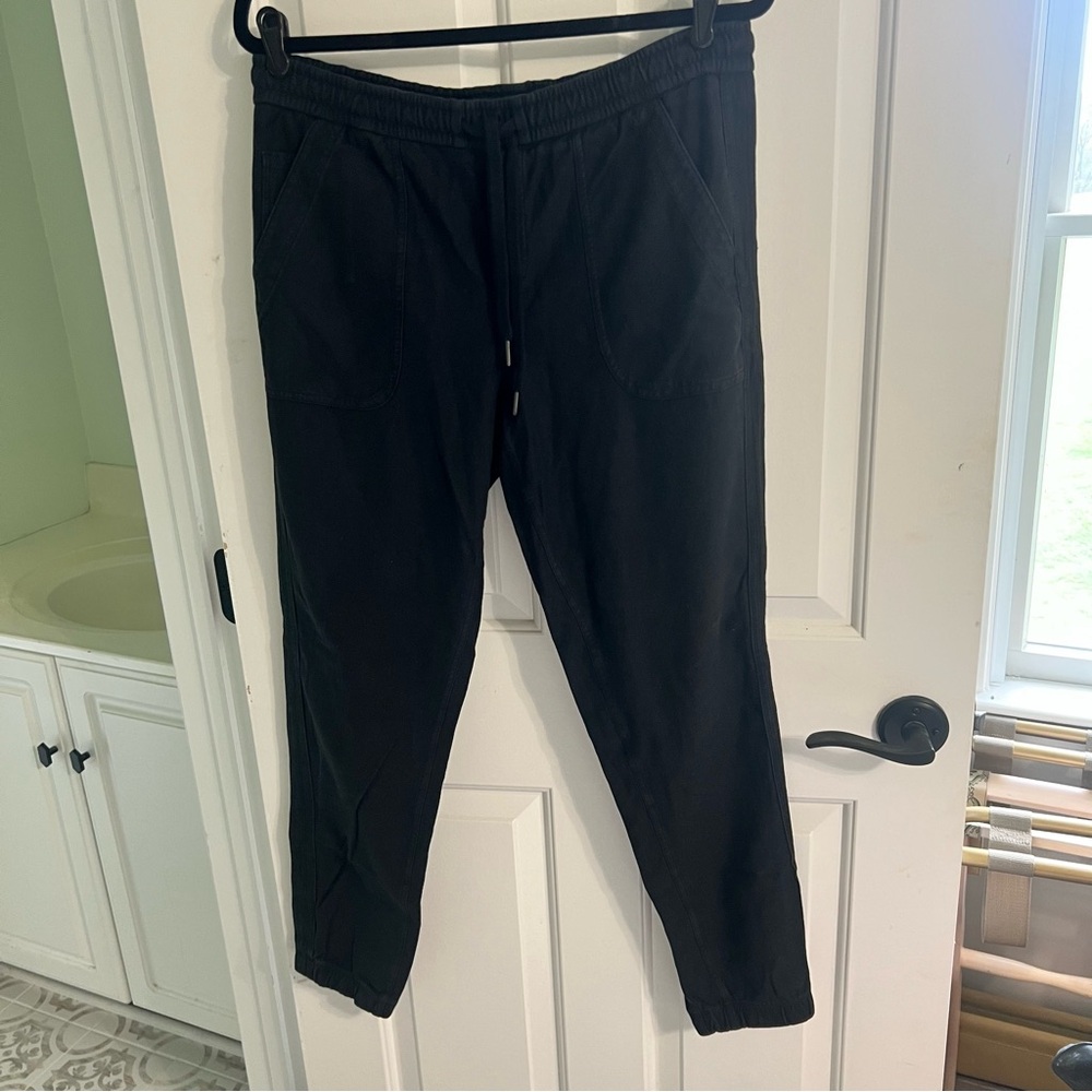 Athleta Black Elastic-Waist Jogger Pants